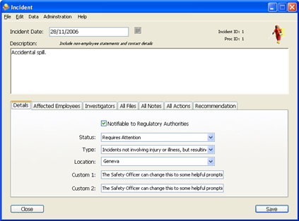 Incident Details Panel
