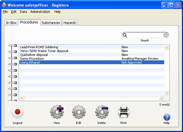 SOP Overview Window